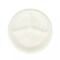 50 Round 10" White 3-Compartment Sustainable Bagasse Dinner Plates Party Events